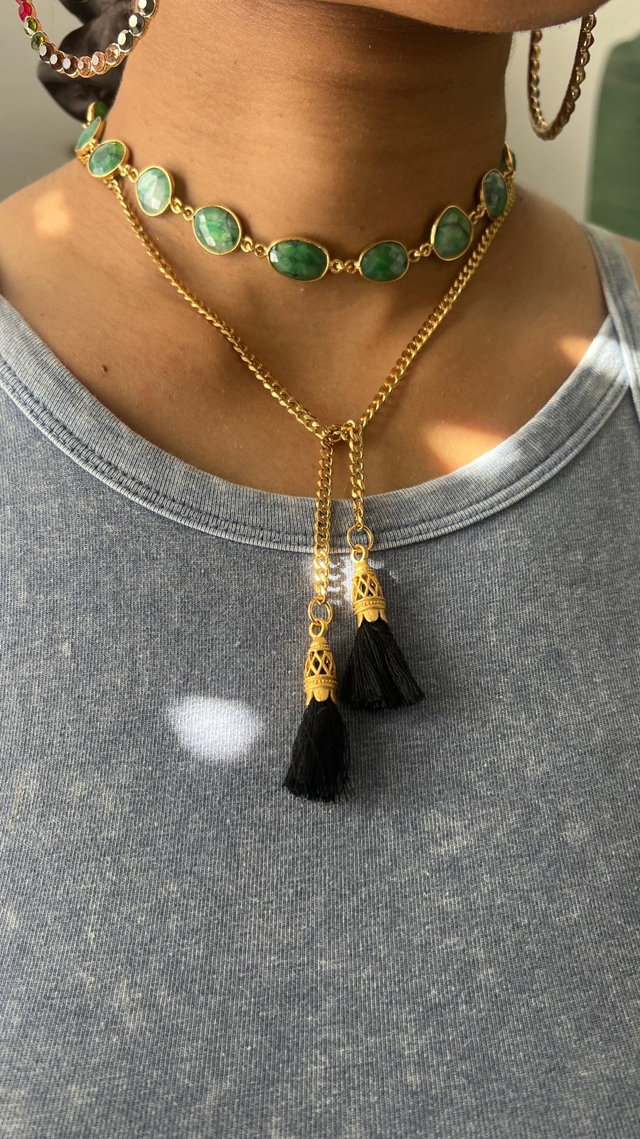 Bold Monet Gold Plated Chain Tassel Dangle Drop Necklace at 1stDibs | monet  jewelry vintage, monet tassel necklace, monet necklace gold